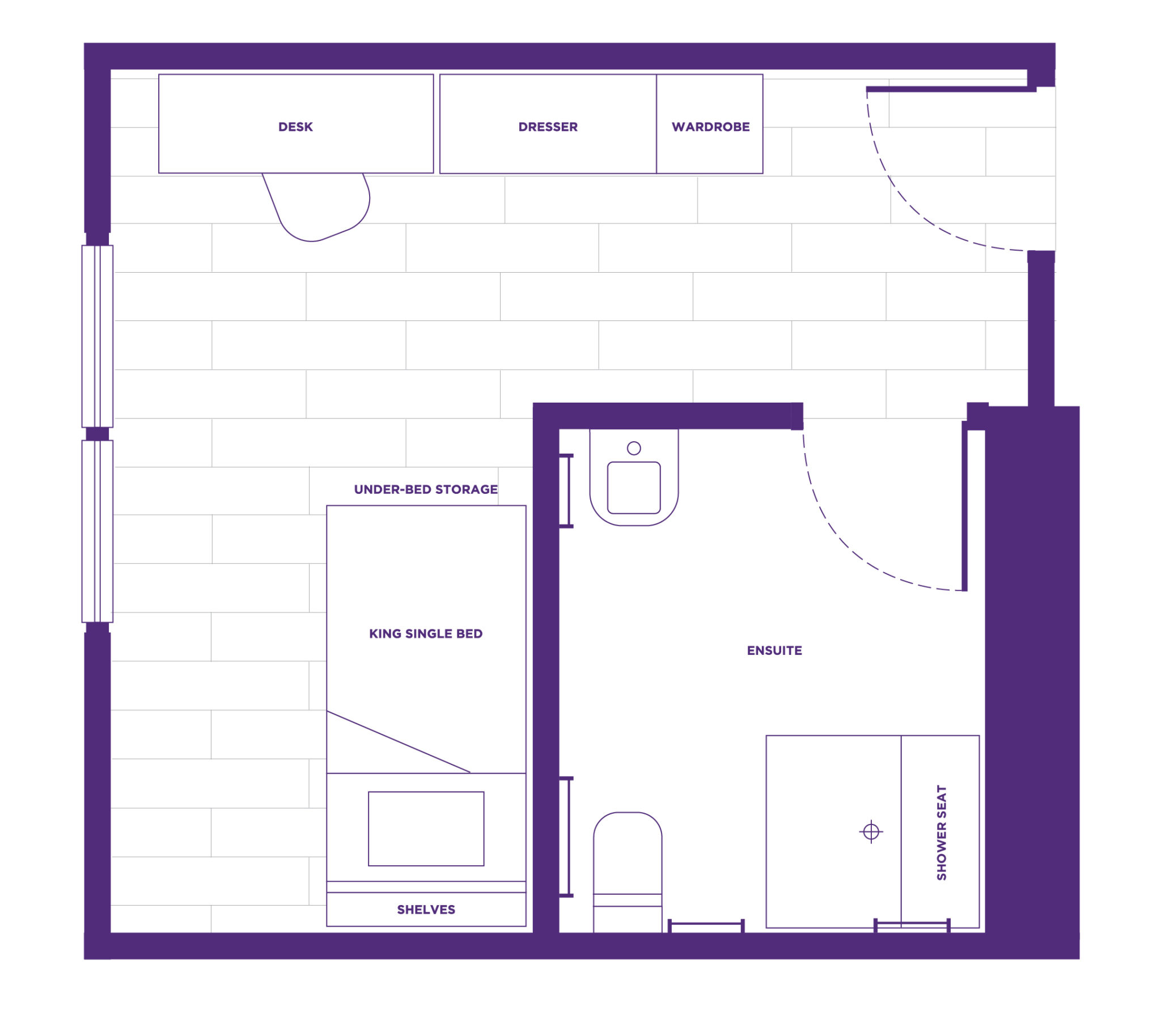 KCH: Accessible Room at US Res Kev Carmody House – UQ Res